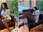 Esha Gupta is currently home quarantining after contracting Covid-19. The actor has never failed to keep her fans updated with her doings. Recently, she took to her Instagram handle to treat her wellwishers with sultry photos donning a basic white oversized shirt.(Instagram/@egupta) Esha Gupta is currently home quarantining after contracting Covid-19. The actor has never failed to keep her fans updated with her doings. Recently, she took to her Instagram handle to treat her wellwishers with sultry photos donning a basic white oversized shirt.(Instagram/@egupta)