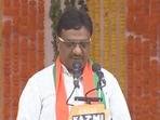 Uttar Pradesh minister Dharam Singh Saini.&nbsp;(@BJP4India)