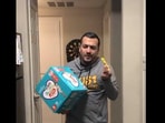 The husband's expressions are often hilarious as he catches the random things his wife throws at him. (instagram/@mamasleet) The husband's expressions are often hilarious as he catches the random things his wife throws at him. (instagram/@mamasleet)