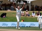 Kyle Jamieson celebrates after dismissing Yasir Ali (AP) Kyle Jamieson celebrates after dismissing Yasir Ali (AP)