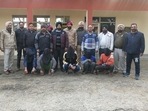 The Punjab police arrested six terror operatives on Monday in connection with Pathankot army camp grenade blast case. (HT Photo)(HT_PRINT) The Punjab police arrested six terror operatives on Monday in connection with Pathankot army camp grenade blast case. (HT Photo)(HT_PRINT)