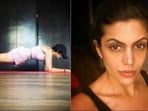 Mandira Bedi raises fitness goals, flaunts ripped calf muscles at plank session  (Instagram/mandirabedi)