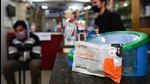 According to the advisory issued by the Indian Council of Medical Research (ICMR), each of the at-home testing kit has a unique QR code to ensure traceability and genuineness. (Representational image/AFP) According to the advisory issued by the Indian Council of Medical Research (ICMR), each of the at-home testing kit has a unique QR code to ensure traceability and genuineness. (Representational image/AFP)