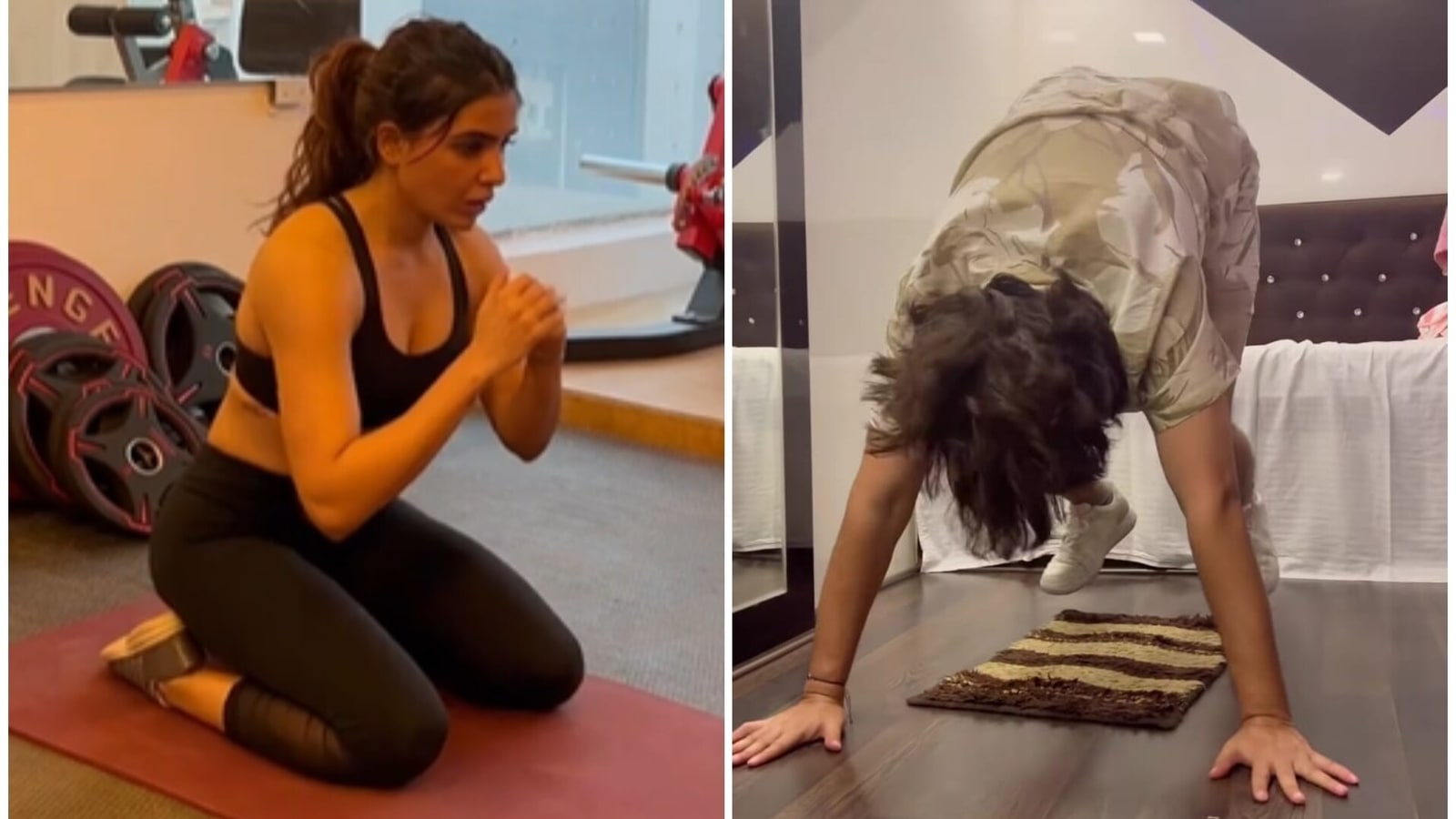 Samantha aces kneeling squat jumps, cracks up at ‘epic fail’ attempt of stylist