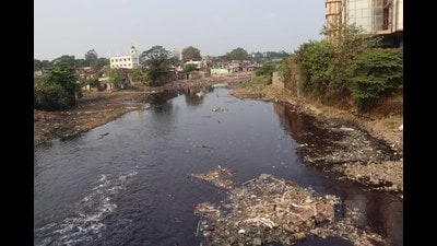 Authorities decide to crackdown on activities that lead to Waldhuni River pollution. (HT FILE PHOTO) Authorities decide to crackdown on activities that lead to Waldhuni River pollution. (HT FILE PHOTO)