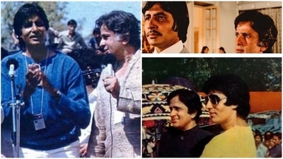 Amitabh Bachchan and Shashi Kapoor featured in many films. Amitabh Bachchan and Shashi Kapoor featured in many films.