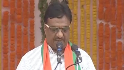 Uttar Pradesh minister Dharam Singh Saini. (@BJP4India) Uttar Pradesh minister Dharam Singh Saini. (@BJP4India)