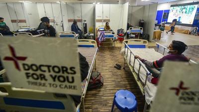 A file photo of a Covid care centre in New Delhi. (PTI) A file photo of a Covid care centre in New Delhi. (PTI)