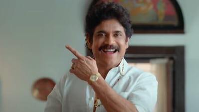 Nagarjuna Akkineni in a still from Bangarraju.