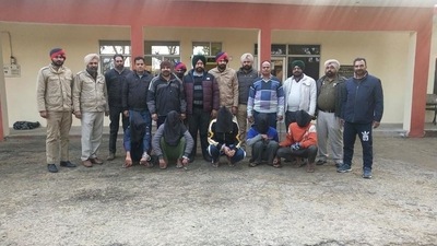 The Punjab police arrested six terror operatives on Monday in connection with Pathankot army camp grenade blast case. (HT Photo) (HT_PRINT) The Punjab police arrested six terror operatives on Monday in connection with Pathankot army camp grenade blast case. (HT Photo) (HT_PRINT)