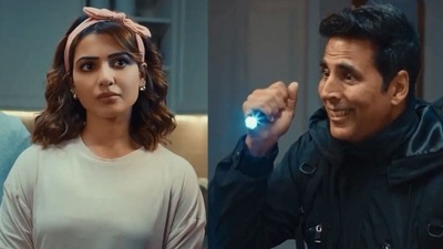 Samantha Ruth Prabhu and Akshay Kumar in a still from the ad. Samantha Ruth Prabhu and Akshay Kumar in a still from the ad. 