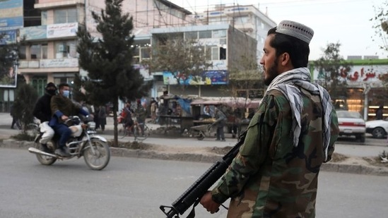 A Taliban fighter stands guard in Kabul, Afghanistan. (Representational image)(REUTERS)