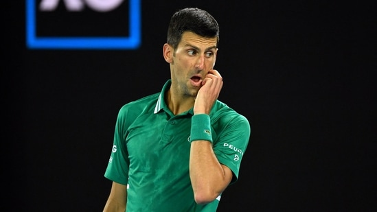 Novak Djokovic of Serbia. 