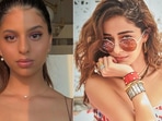 Suhana Khan reacts to Ananya Panday's pictures.