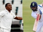 Kagiso Rabada dismissed Virat Kohli on 79 on Day 1 of the 3rd and final Test in Cape Town.(AP/ANI) Kagiso Rabada dismissed Virat Kohli on 79 on Day 1 of the 3rd and final Test in Cape Town.(AP/ANI)