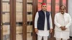OBC leader Dara Singh Chauhan exit from the Yogi Adityanath cabinet in Uttar Pradesh was expected, particularly after he was spotted at Swami Prasad Maurya’s house on Tuesday (Twitter/yadavakhilesh)