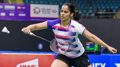 Saina Nehwal in action during her opening round of India Open 2022 (PTI) Saina Nehwal in action during her opening round of India Open 2022 (PTI)