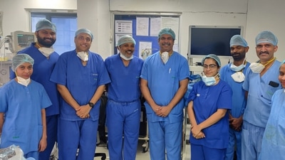 The team which led the revisional procedure was led by Dr Ganesh Shenoy, senior consultant (minimal access, gastrointestinal and bariatric surgery) (Photo via Fortis) The team which led the revisional procedure was led by Dr Ganesh Shenoy, senior consultant (minimal access, gastrointestinal and bariatric surgery) (Photo via Fortis)