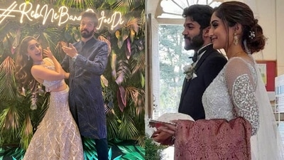 Reba Monica with husband Joemon. Reba Monica with husband Joemon.