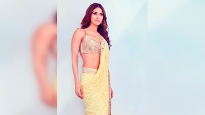 With her hair slightly waved and left open, Vaani Kapoor posed for the camera. (Arpita Mehta) With her hair slightly waved and left open, Vaani Kapoor posed for the camera. (Arpita Mehta)
