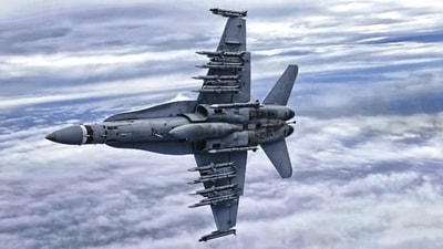 A fully loaded F-18 Super Hornet. A fully loaded F-18 Super Hornet.