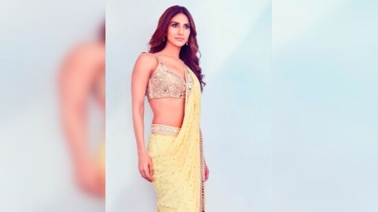 With her hair slightly waved and left open, Vaani Kapoor posed for the camera.(Arpita Mehta)