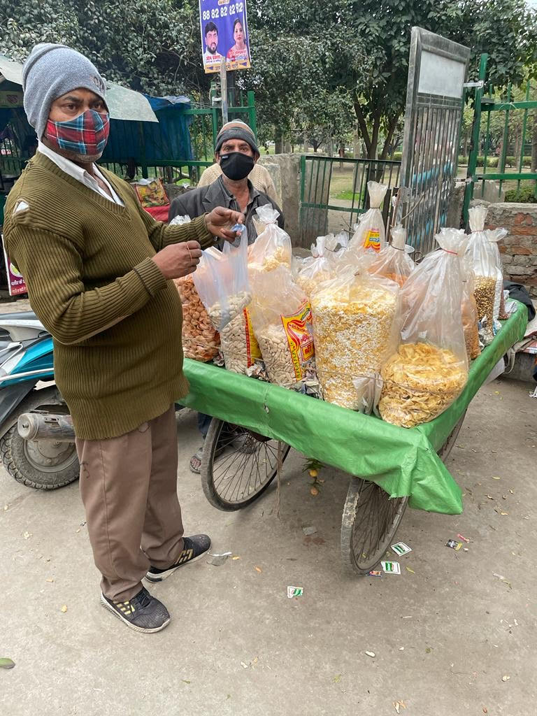 Rajmani, a rewari and gajjak seller in north Delhi’s Ashok Vihar rues that the sales this year have been lesser than last 10 years. Rajmani, a rewari and gajjak seller in north Delhi’s Ashok Vihar rues that the sales this year have been lesser than last 10 years.