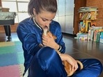 Soha Ali Khan merges edginess with class in cobalt co-ord tracksuit (Instagram/sakpataudi) Soha Ali Khan merges edginess with class in cobalt co-ord tracksuit (Instagram/sakpataudi)