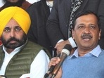 Delhi chief minister Arvind Kejriwal (R) with Aam Aadmi Party (AAP) Punjab president Bhagwant Mann. (Sameer Sehgal /Hindustan Times) Delhi chief minister Arvind Kejriwal (R) with Aam Aadmi Party (AAP) Punjab president Bhagwant Mann. (Sameer Sehgal /Hindustan Times)