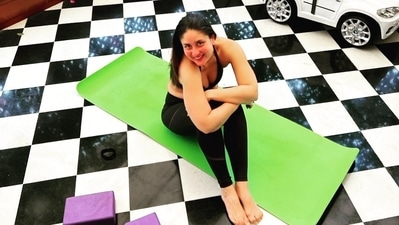 Kareena Kapoor Khan gives a glimpse of her yoga routine,