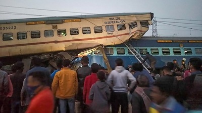 "Following a sudden jerk, several bogies overturned," a passenger told news agency ANI. (PTI)