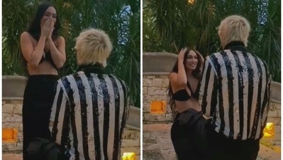 Meghan Fox and Machine Gun Kelly got engaged.&nbsp; (Instagram)