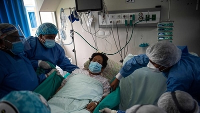 The healthcare infrastructure could witness tremendous strain given the high transmissibility of the variant. (AFP) The healthcare infrastructure could witness tremendous strain given the high transmissibility of the variant. (AFP)