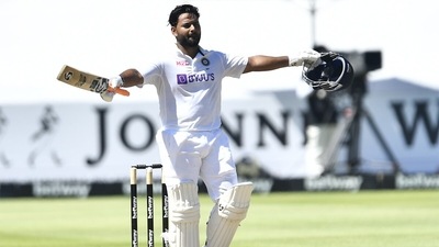 India's Rishabh Pant celebrates after scoring a century. (BCCI) India's Rishabh Pant celebrates after scoring a century. (BCCI)