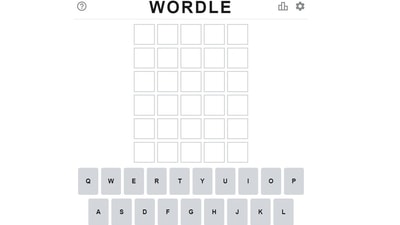 A screenshot of the Wordle game from its website. A screenshot of the Wordle game from its website.