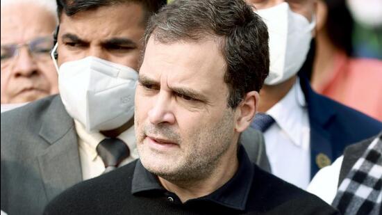 Congress leader Rahul Gandhi posted a photo on Twitter, using the broad format of the game but after changing the letters to reflect Congress’s allegations against the prime minister. (ANI)