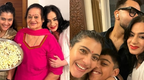 Kajol shared glimpses of her Lohri celebrations on social media. Kajol shared glimpses of her Lohri celebrations on social media.