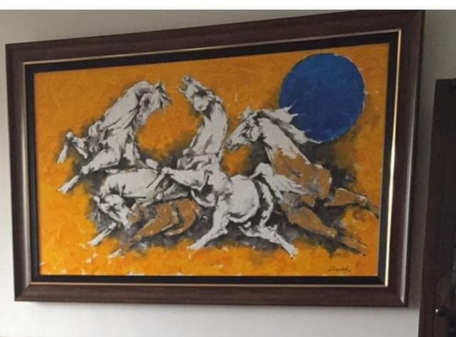 The painting in Nafisa’s living room by artist Aslam Shaikh (Photo: Instagram) The painting in Nafisa’s living room by artist Aslam Shaikh (Photo: Instagram)