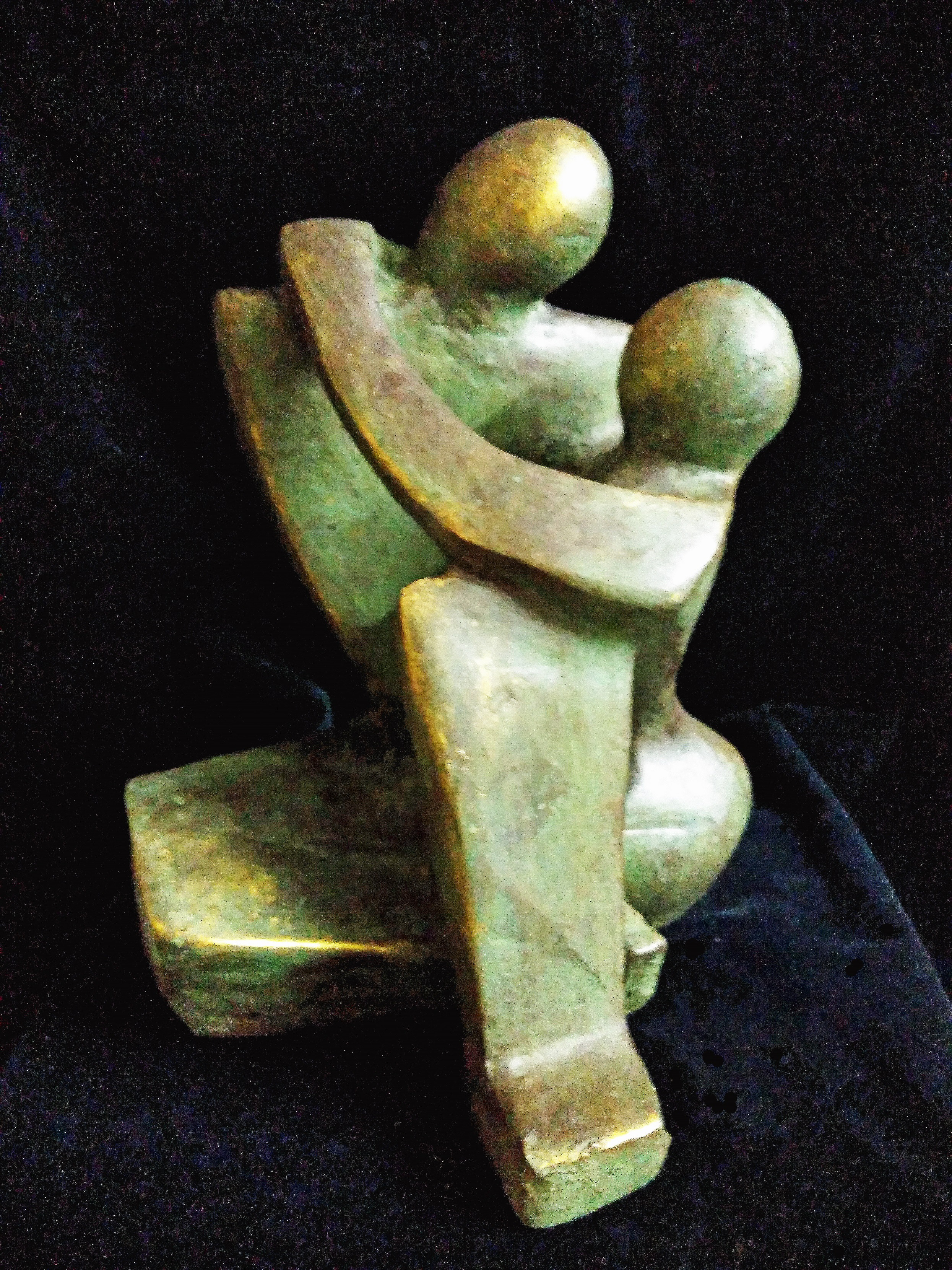 Sheela Chamaria’s table sculpture, Moment captures a couple sharing a moment.