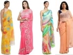 A Chiffon saree is a versatile pick and can be worn to a party and as a everyday wear too.&nbsp;