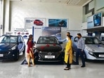 In October-December period of this fiscal year, passenger vehicle sales declined 15 per cent to 7,61,124 units from 8,97,908 units in the year-ago period. In October-December period of this fiscal year, passenger vehicle sales declined 15 per cent to 7,61,124 units from 8,97,908 units in the year-ago period.