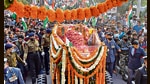 People participate in the funeral procession of CDS Gen Bipin Rawat, in New Delhi on December 10, 2021. (PTI) People participate in the funeral procession of CDS Gen Bipin Rawat, in New Delhi on December 10, 2021. (PTI)