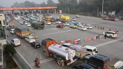 The victims told the police that they were attacked on a busy road near the Chandimandir Toll Plaza and many vehicles passed by, but no one stopped to help them. (HT Photo)