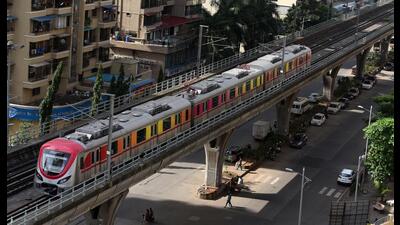 Safety trials on Line 1/Phase-1 of Navi Mumbai Metro to be done on January 17-18. (HT FILE PHOTO)