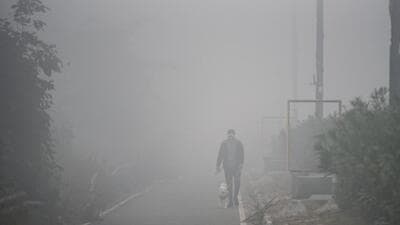 A foggy morning in New Delhi. (HT Photo)