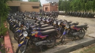 25 bike ambulances have been set up police station-wise in Jaipur city. 25 bike ambulances have been set up police station-wise in Jaipur city.