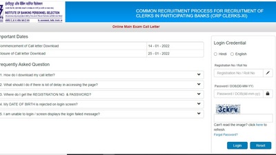 IBPS clerks XI main admit cards: Candidates who have qualified for the IBPS clerk main exam can download their admit cards from the official website at ibps.in. (ibps.in)