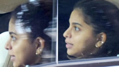 Suhana Khan clicked in Mumbai on Friday.