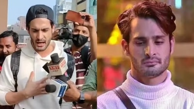 Umar Riaz made his first public appearance after his Bigg Boss exit. Umar Riaz made his first public appearance after his Bigg Boss exit.