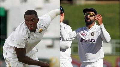 Lungi Ngidi (L) talks about India's stump-mic rant on Day 3. (AP/PTI)